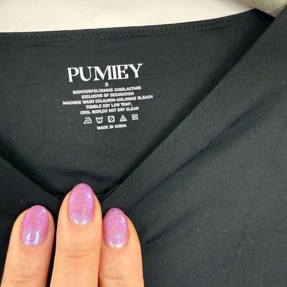 PUMIEY Women's Crew Neck Long Sleeve Bodysuit Sexy Tops Sharp Collection 📦 - Picture 6 of 10